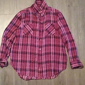 Pink plaid flannel